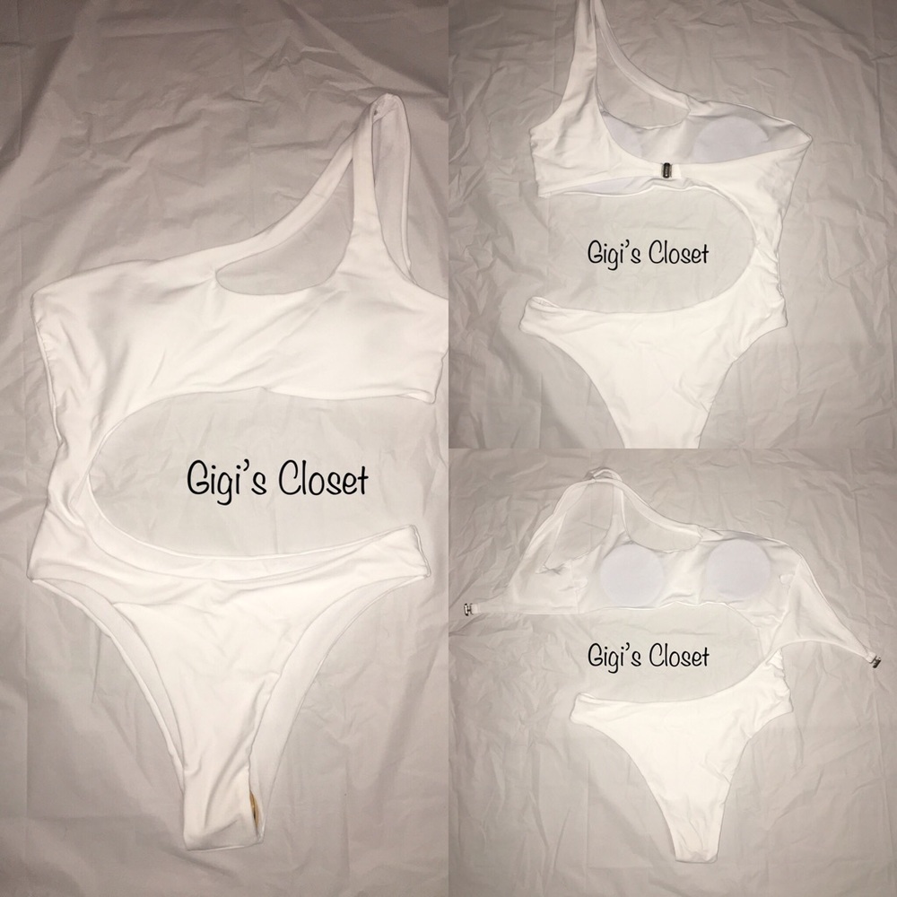 Double Strap Shoulder One Piece Bikini - Picture 3 of 8